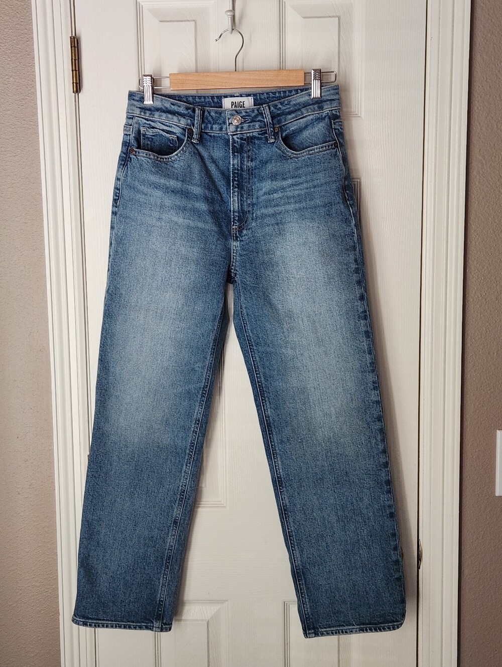 PAIGE Stevie Ankle Straight Jeans In Rivage